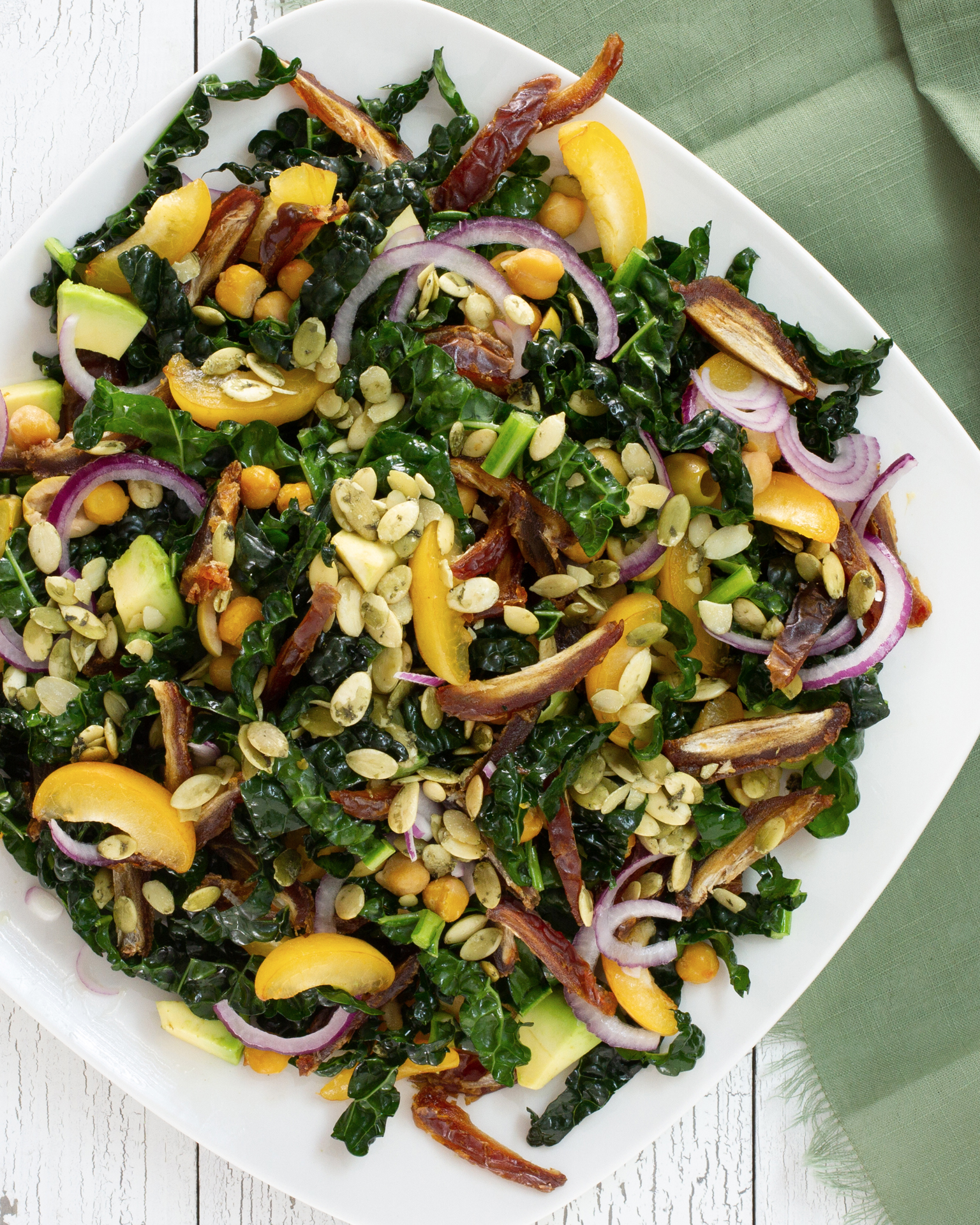Kale Salad with Medjool Dates and Avocado